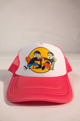 Load image into Gallery viewer, Pink and white PWee trucker hat