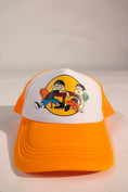 Load image into Gallery viewer, Orange and white PWee trucker hat

